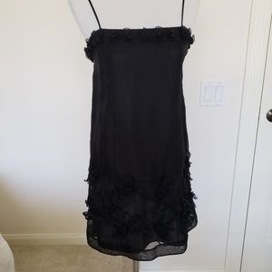 GORGEOUS 100% SILK BLACK DRESS SUSANA MONACO SZ 2